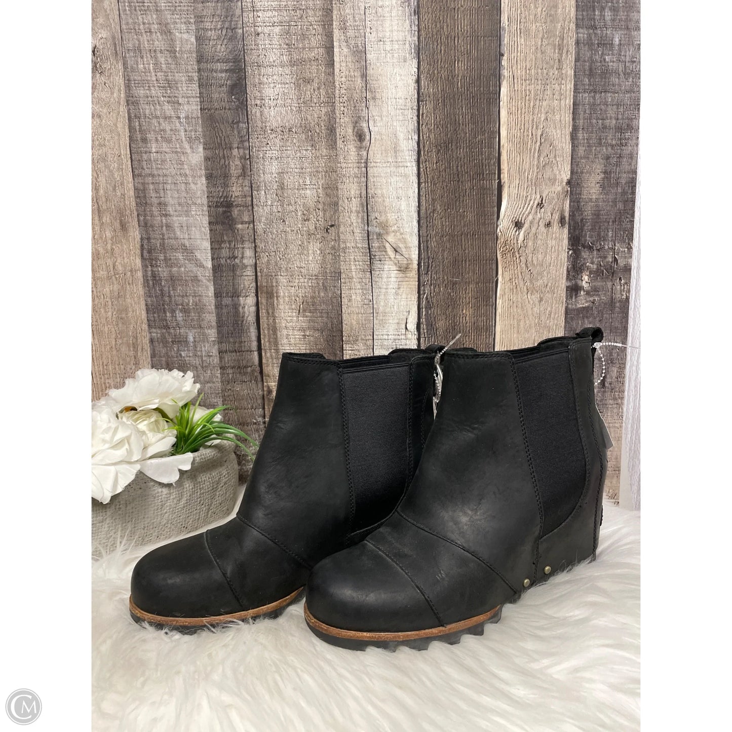 Boots Ankle Heels By Sorel In Black, Size: 8