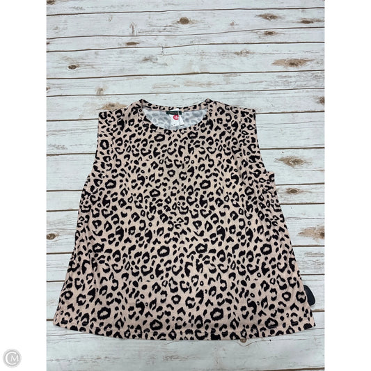 Top Sleeveless By Cme In Animal Print, Size: Xl
