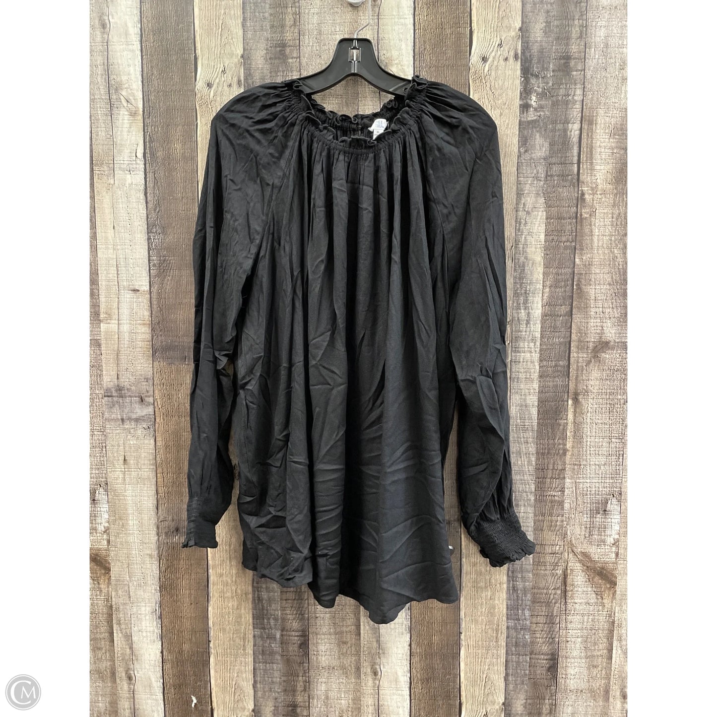 Top Long Sleeve By Time And Tru In Black, Size: Xl