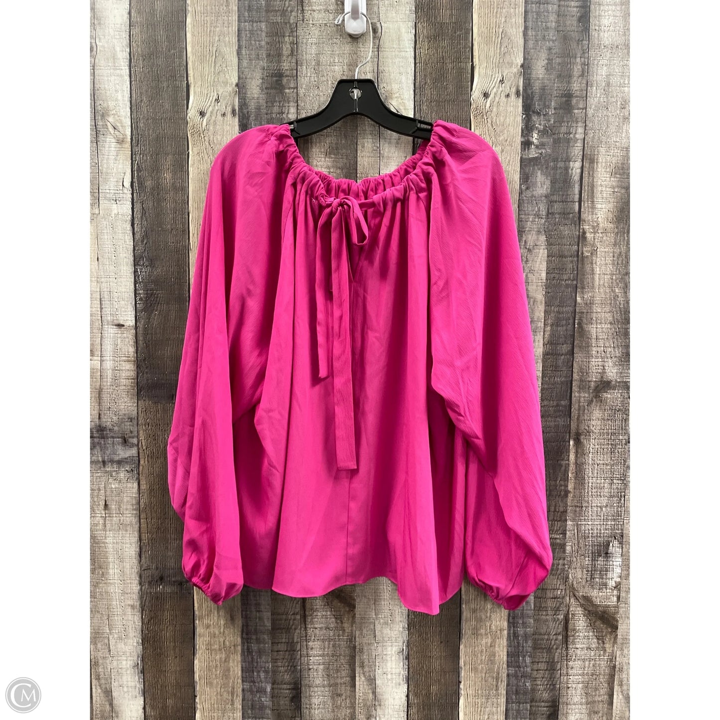 Top Long Sleeve By Scoop In Pink, Size: Xl