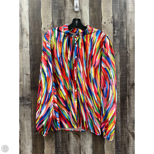 Top Long Sleeve By Cmf In Multi-colored, Size: Xxl
