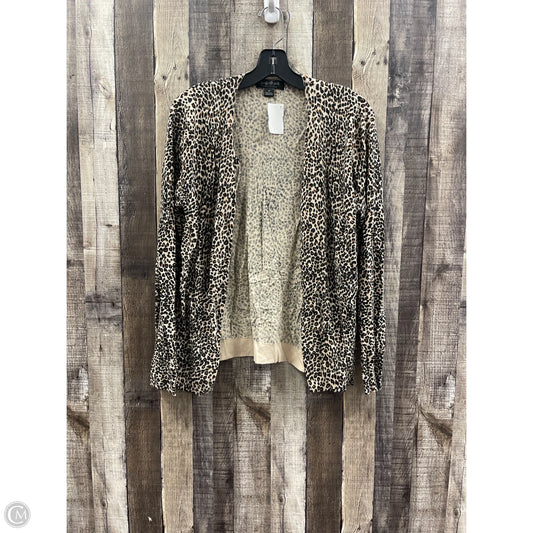 Cardigan By August Silk In Animal Print, Size: Xl