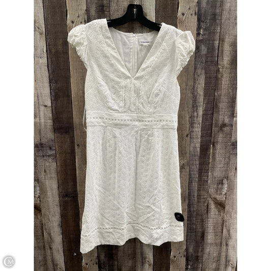 Dress Casual Short By Calvin Klein In White, Size: M