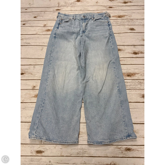 Jeans Straight By American Eagle In Blue Denim, Size: 14