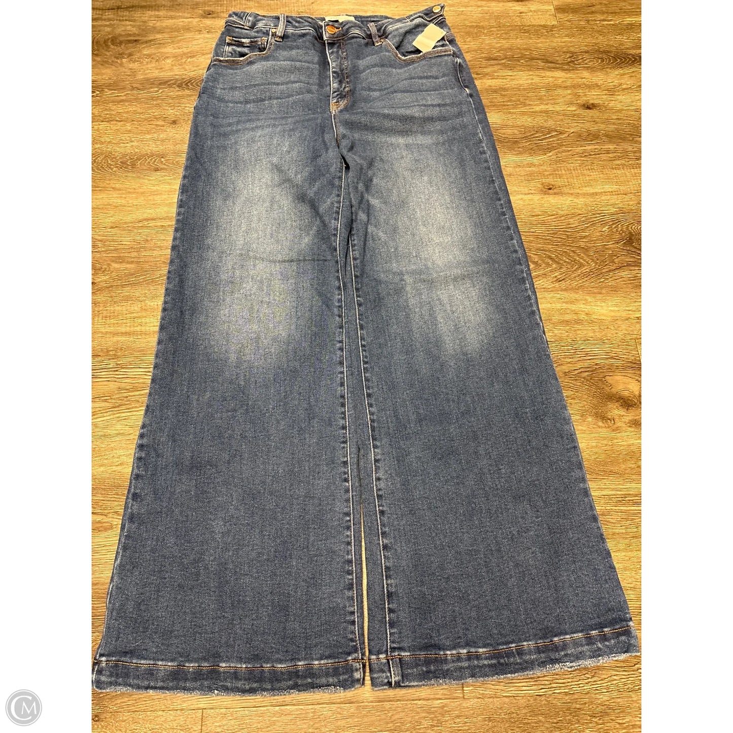 Jeans Flared By Risen In Blue Denim, Size: 1x