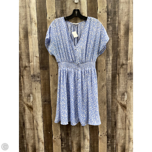 Dress Casual Short By Sienna Sky In Blue & White, Size: L