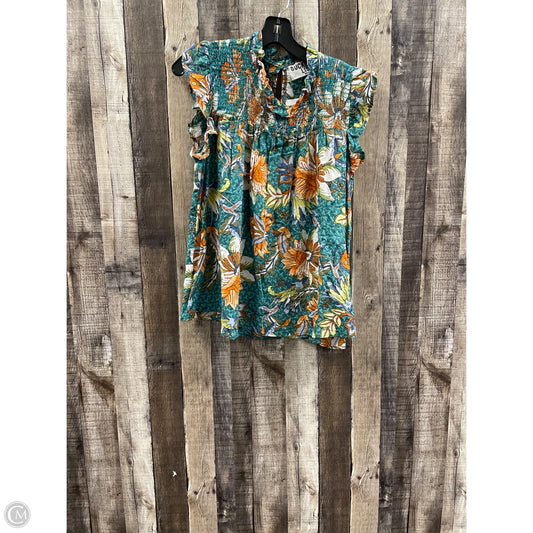 Top Sleeveless By Cme In Multi-colored, Size: S