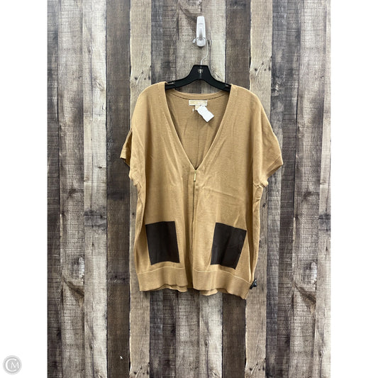 Vest Sweater By Michael By Michael Kors In Tan, Size: M