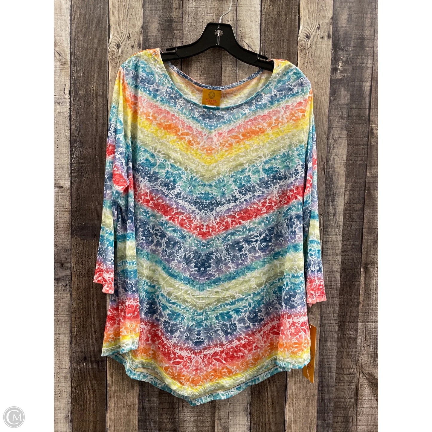 Top Long Sleeve By Ruby Rd In Multi-colored, Size: 1x