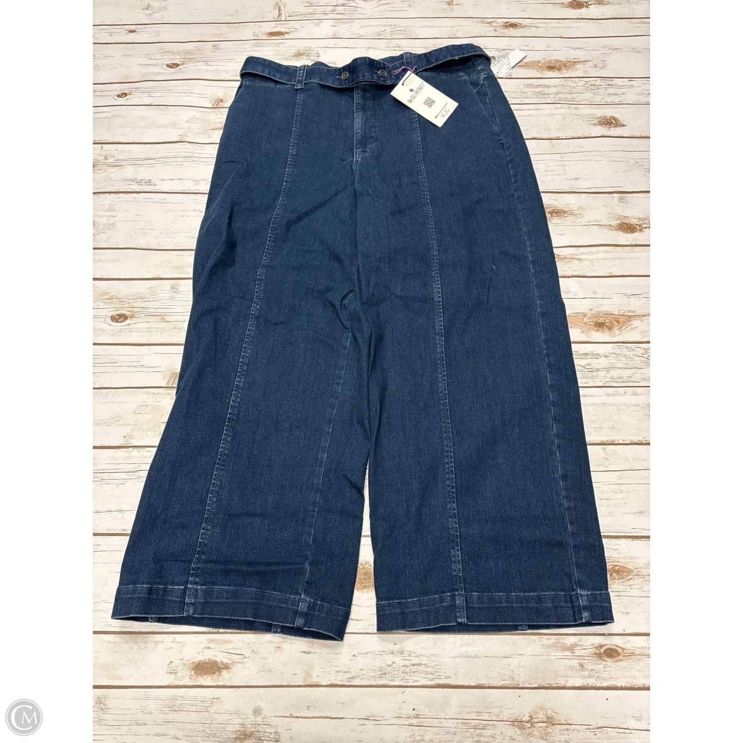 Jeans Wide Leg By Gloria Vanderbilt In Blue Denim, Size: 16