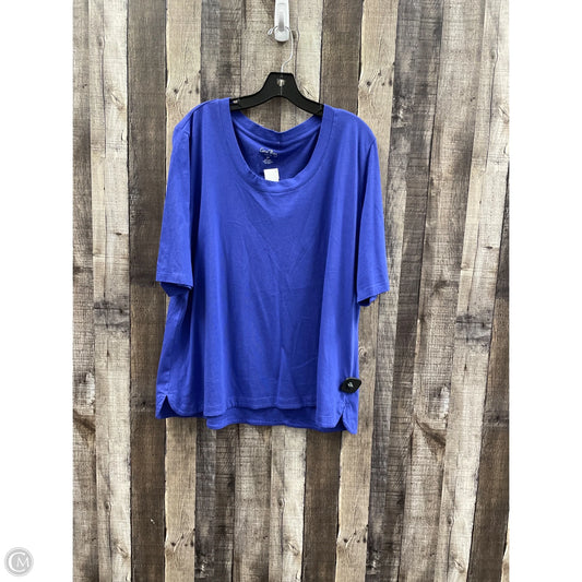Top Short Sleeve By Coral Bay In Purple, Size: 2x