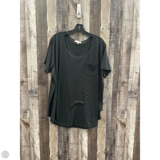 Top Short Sleeve By Cmf In Black, Size: 2x