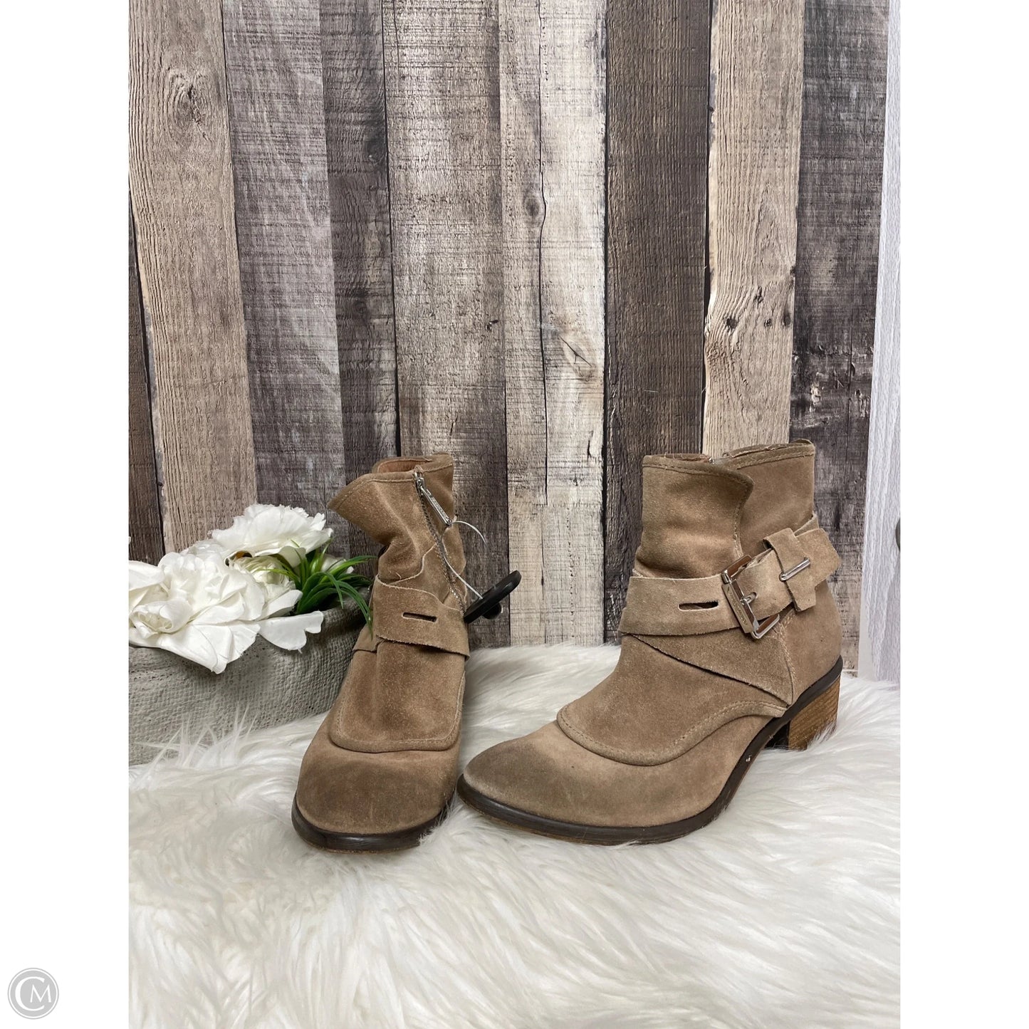 Boots Ankle Heels By Donald Pliner In Brown, Size: 8.5