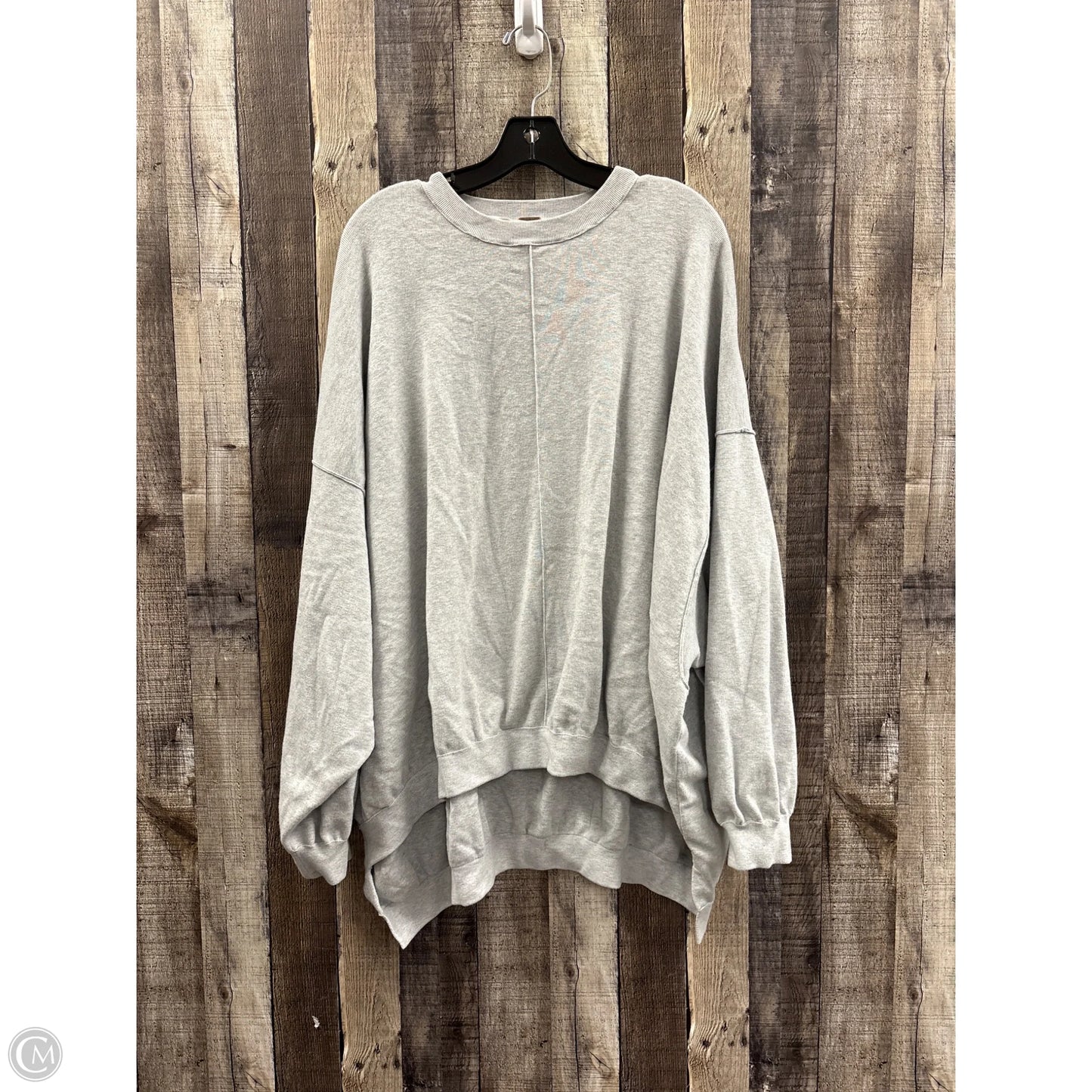 Sweatshirt Crewneck By Free People In Grey, Size: M