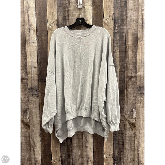 Sweatshirt Crewneck By Free People In Grey, Size: M