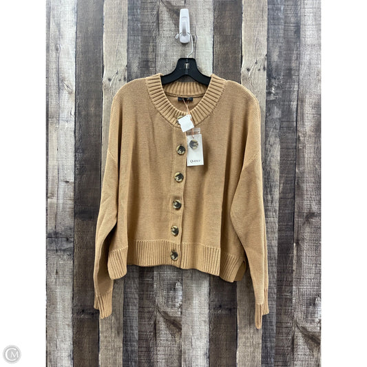 Sweater Cardigan By Cme In Tan, Size: L