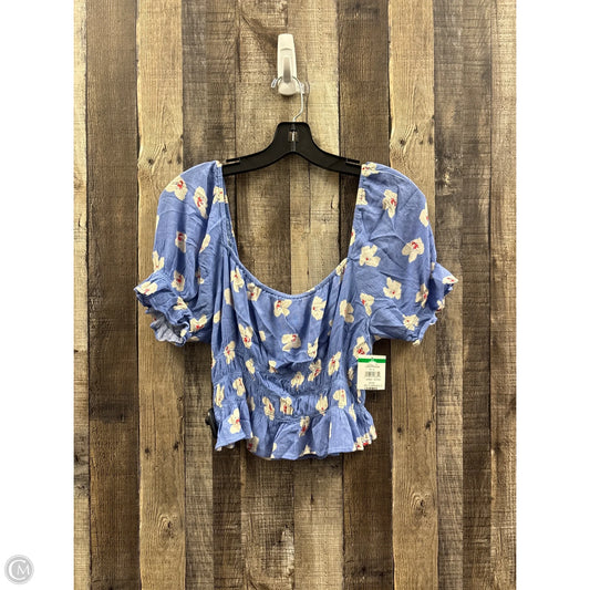 Top Short Sleeve By Cme In Blue, Size: M