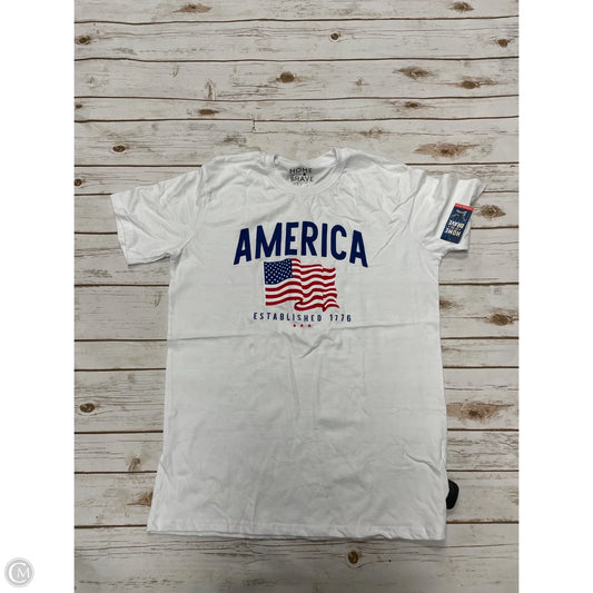 Top Short Sleeve By Cmf In Blue & Red, Size: L