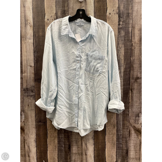 Top Long Sleeve By Time And Tru In Blue, Size: Xxl