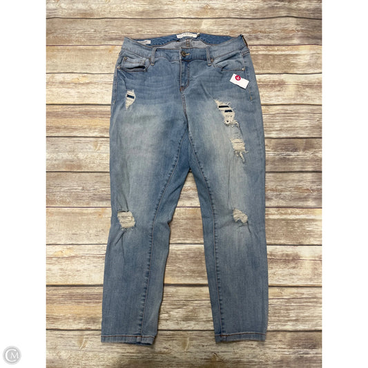 Jeans Straight By Torrid In Blue Denim, Size: 14