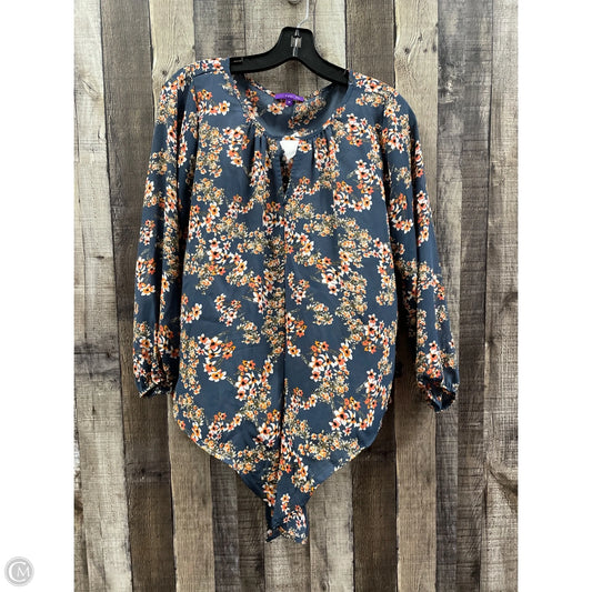 Top 3/4 Sleeve By West Kei In Floral Print, Size: M