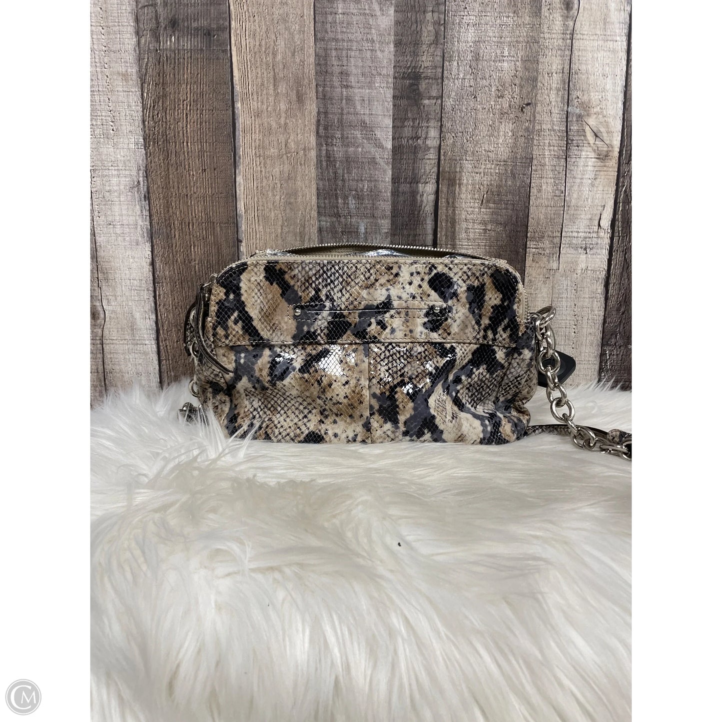 Handbag Leather By B. Makowsky, Size: Medium