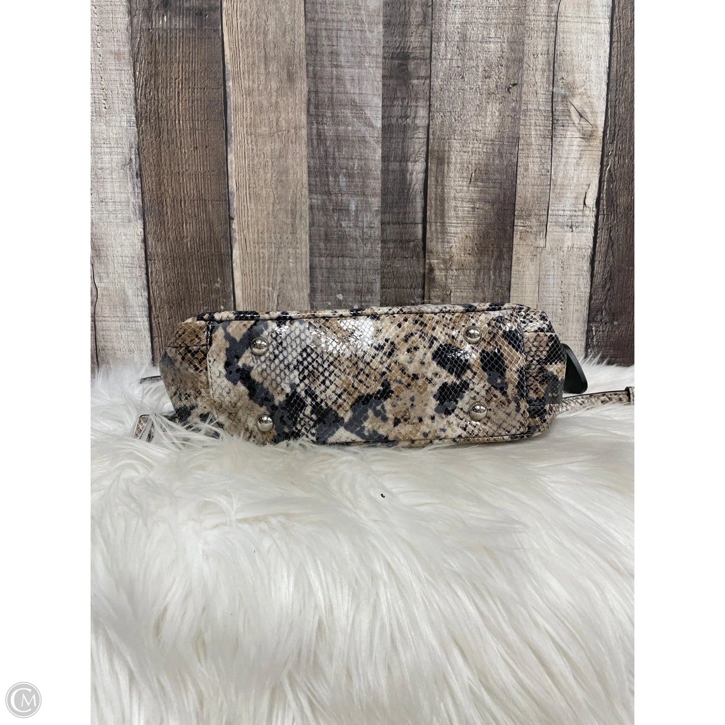 Handbag Leather By B. Makowsky, Size: Medium