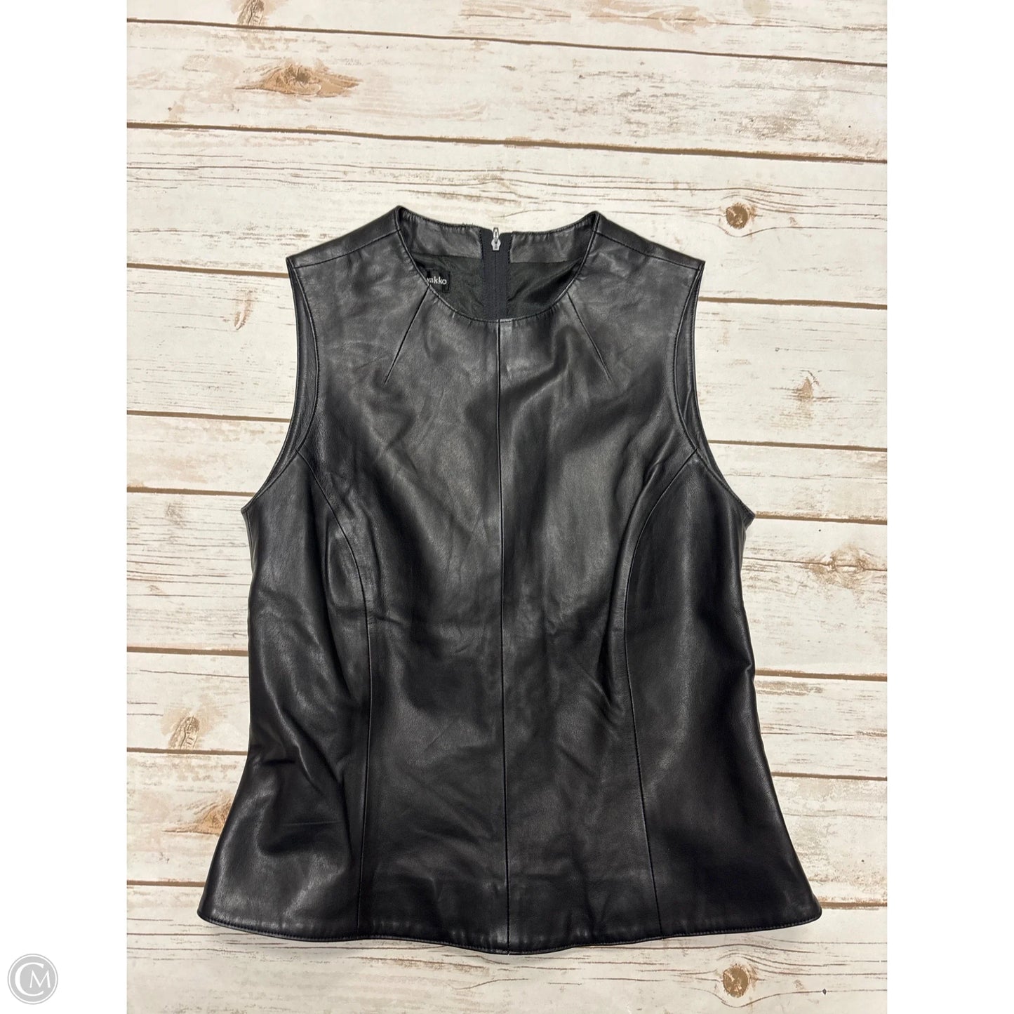 Top Sleeveless By Cmb In Black, Size: M