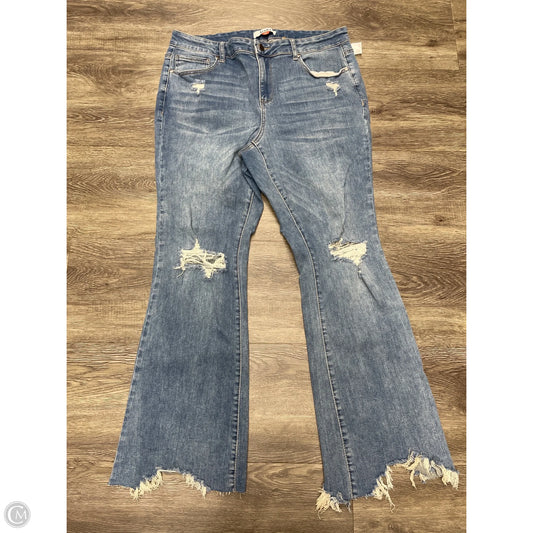 Jeans Flared By Cme In Blue Denim, Size: 16