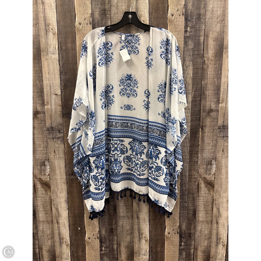 Kimono By Xhilaration In Blue & White, Size: M