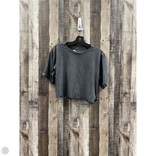 Athletic Top Short Sleeve By Lululemon In Grey, Size: S