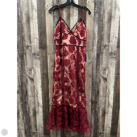Dress Casual Midi By Lulus In Maroon, Size: M