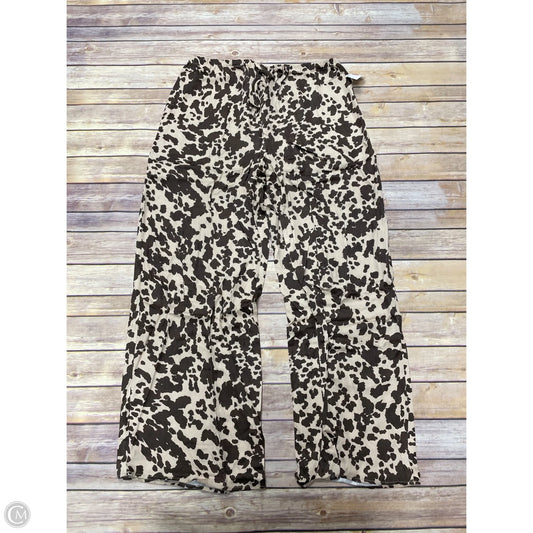 Pants Wide Leg By Top Shop In Animal Print, Size: L