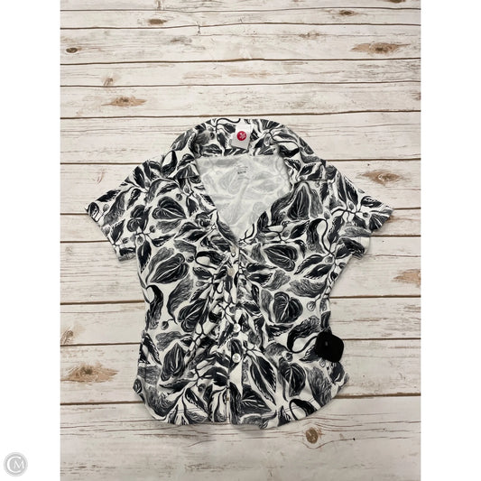 Top Short Sleeve By Maeve In Black & White, Size: S