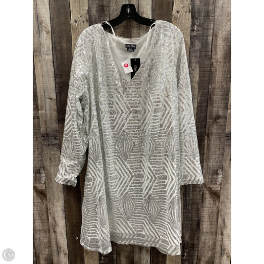Dress Party Midi By City Chic In Silver, Size: Xl