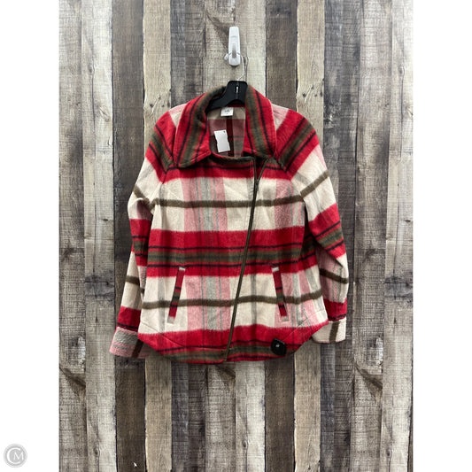 Jacket Fleece By Cabi In Plaid Pattern, Size: M
