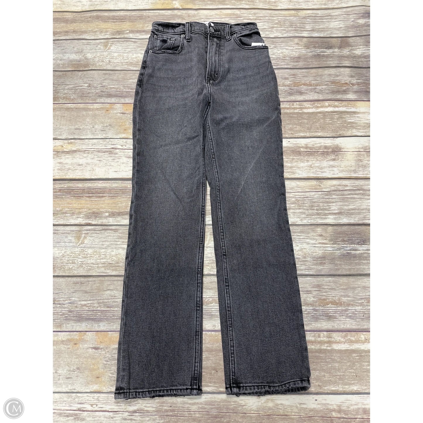 Jeans Straight By Abercrombie And Fitch In Grey, Size: 0p