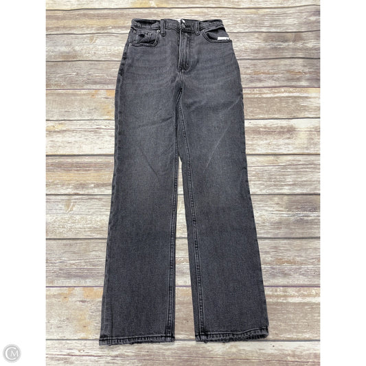Jeans Straight By Abercrombie And Fitch In Grey, Size: 0p