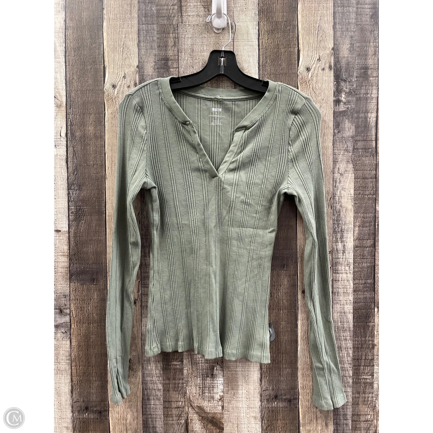 Top Long Sleeve By Maeve In Green, Size: M