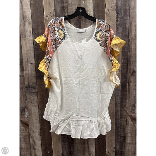 Top Short Sleeve By Misslook In White, Size: Xl