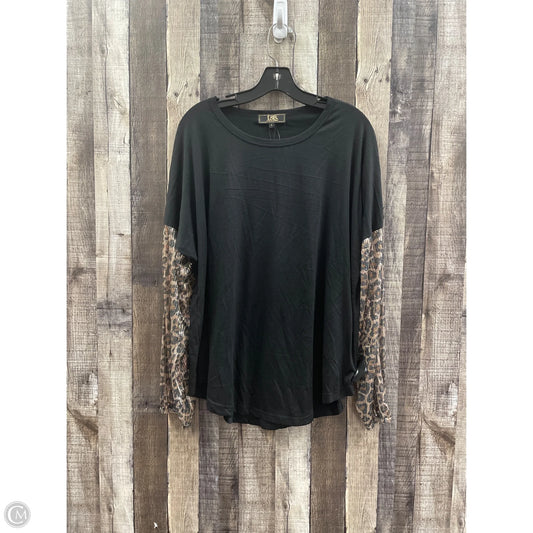 Top Long Sleeve By Cme In Black, Size: L
