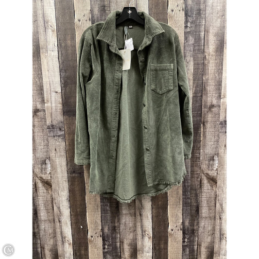 Jacket Shirt By Elan In Green, Size: S
