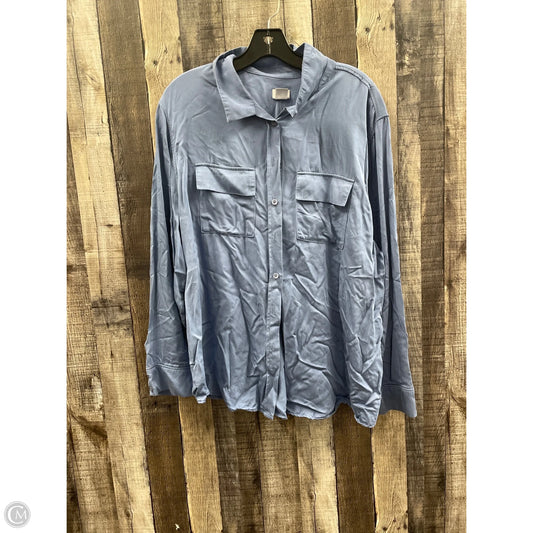 Top Long Sleeve By Chicos In Blue, Size: Xxl