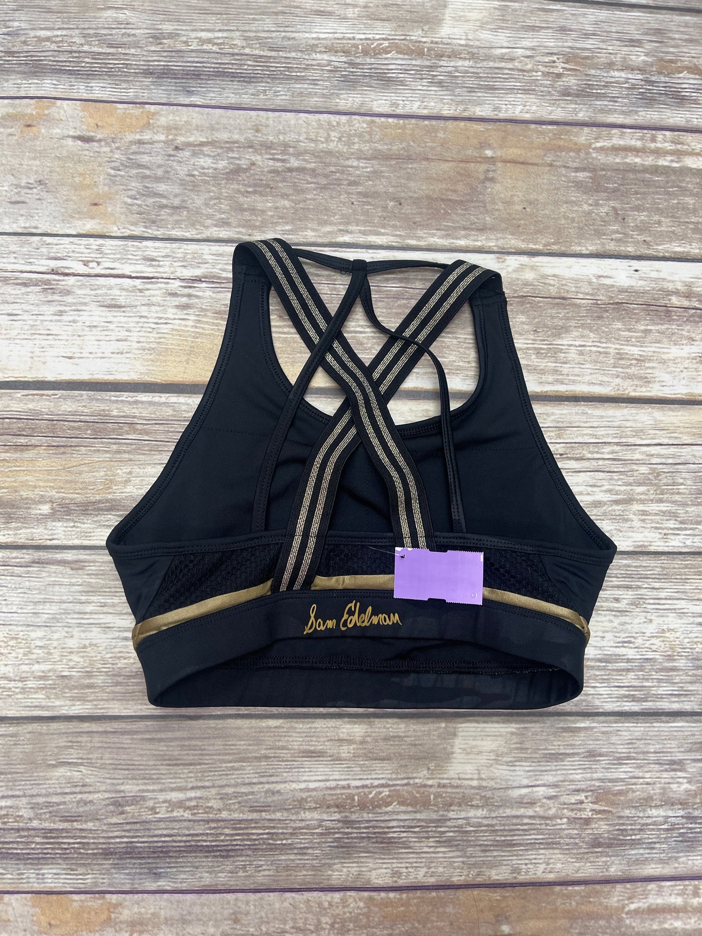 Black & Gold Athletic Bra Sam Edelman, Size S