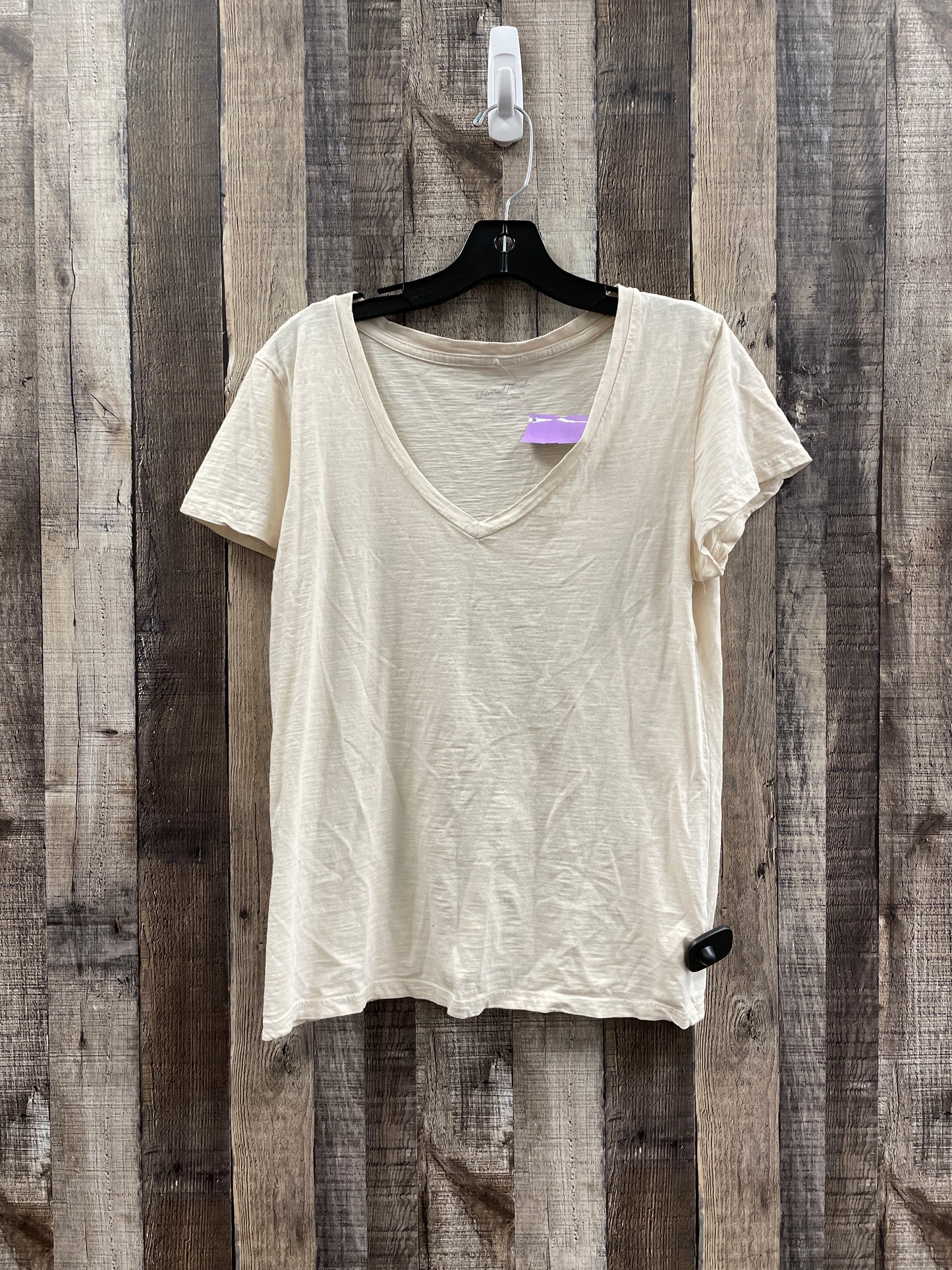 Cream Top Short Sleeve Universal Thread, Size L