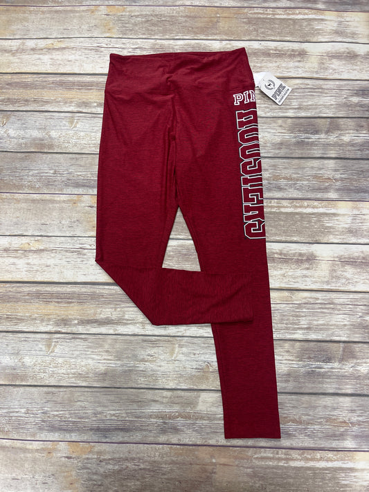 Athletic Leggings By Pink In Red, Size: L