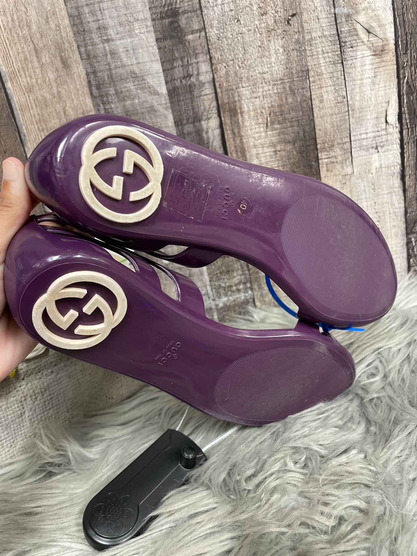 Purple Sandals Luxury Designer Gucci, Size 10