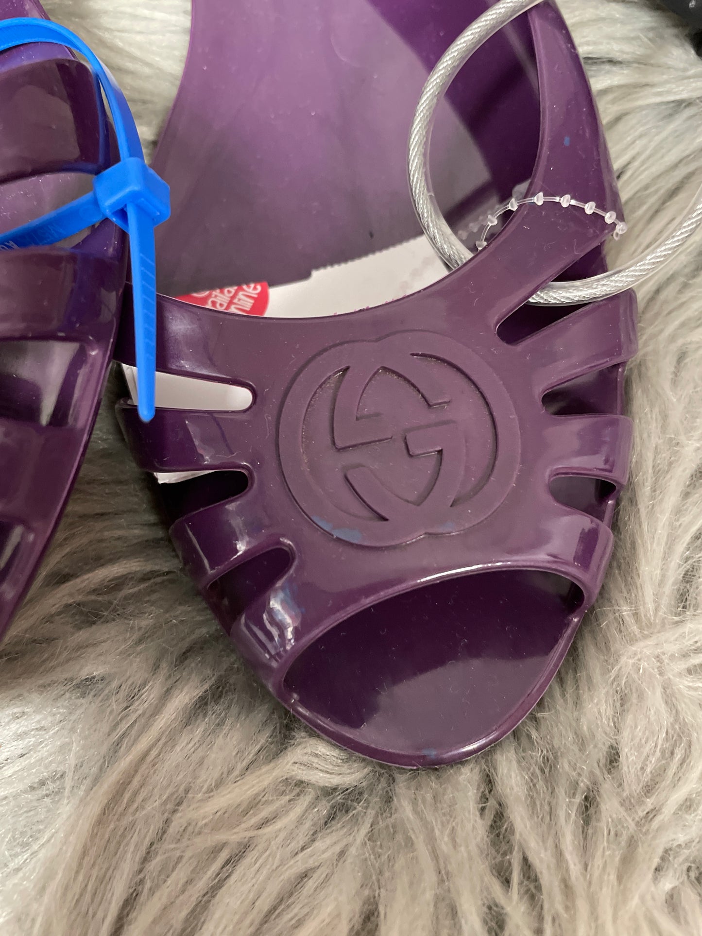 Purple Sandals Luxury Designer Gucci, Size 10