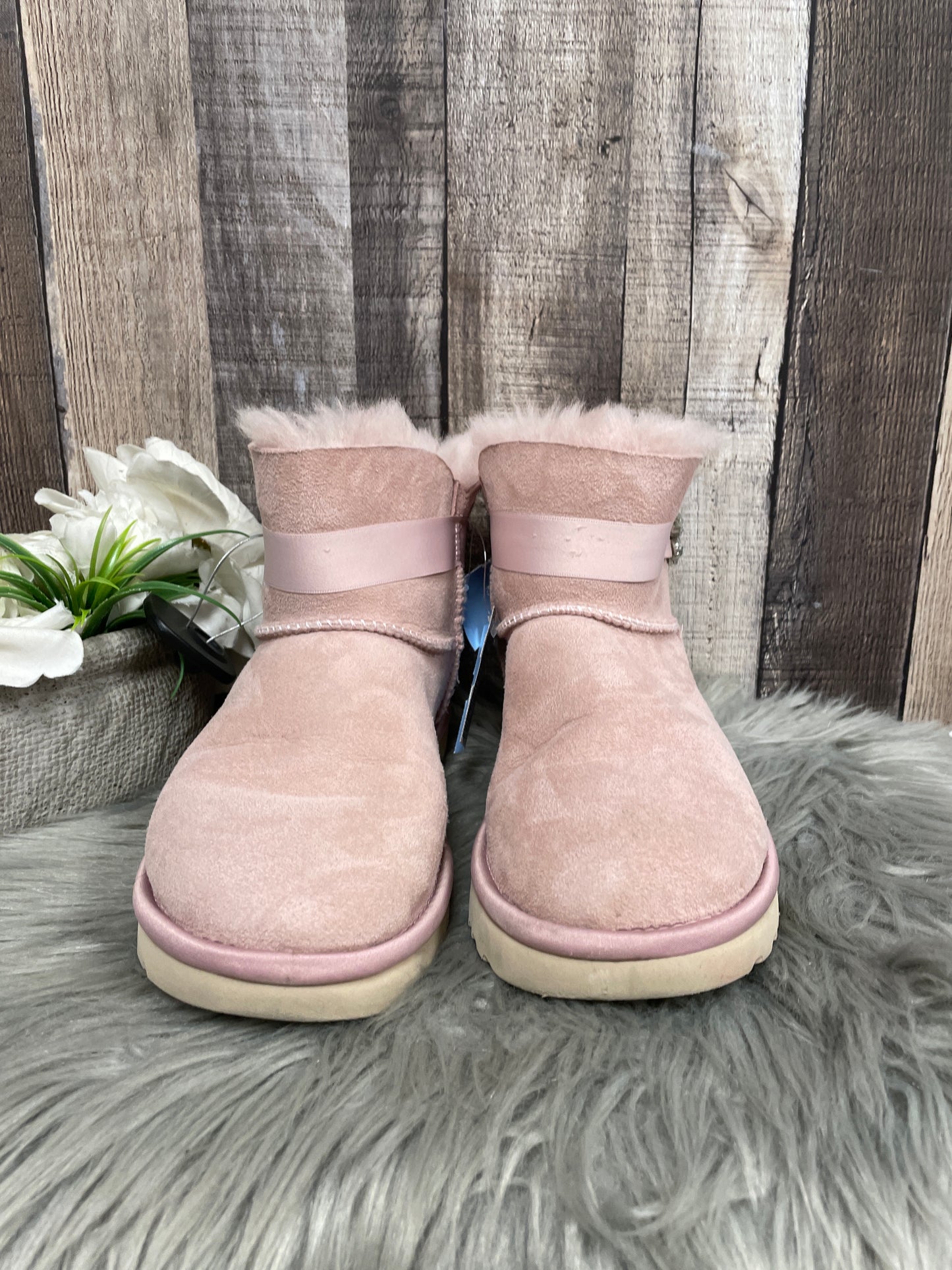 Boots Designer By Ugg In Pink, Size: 6