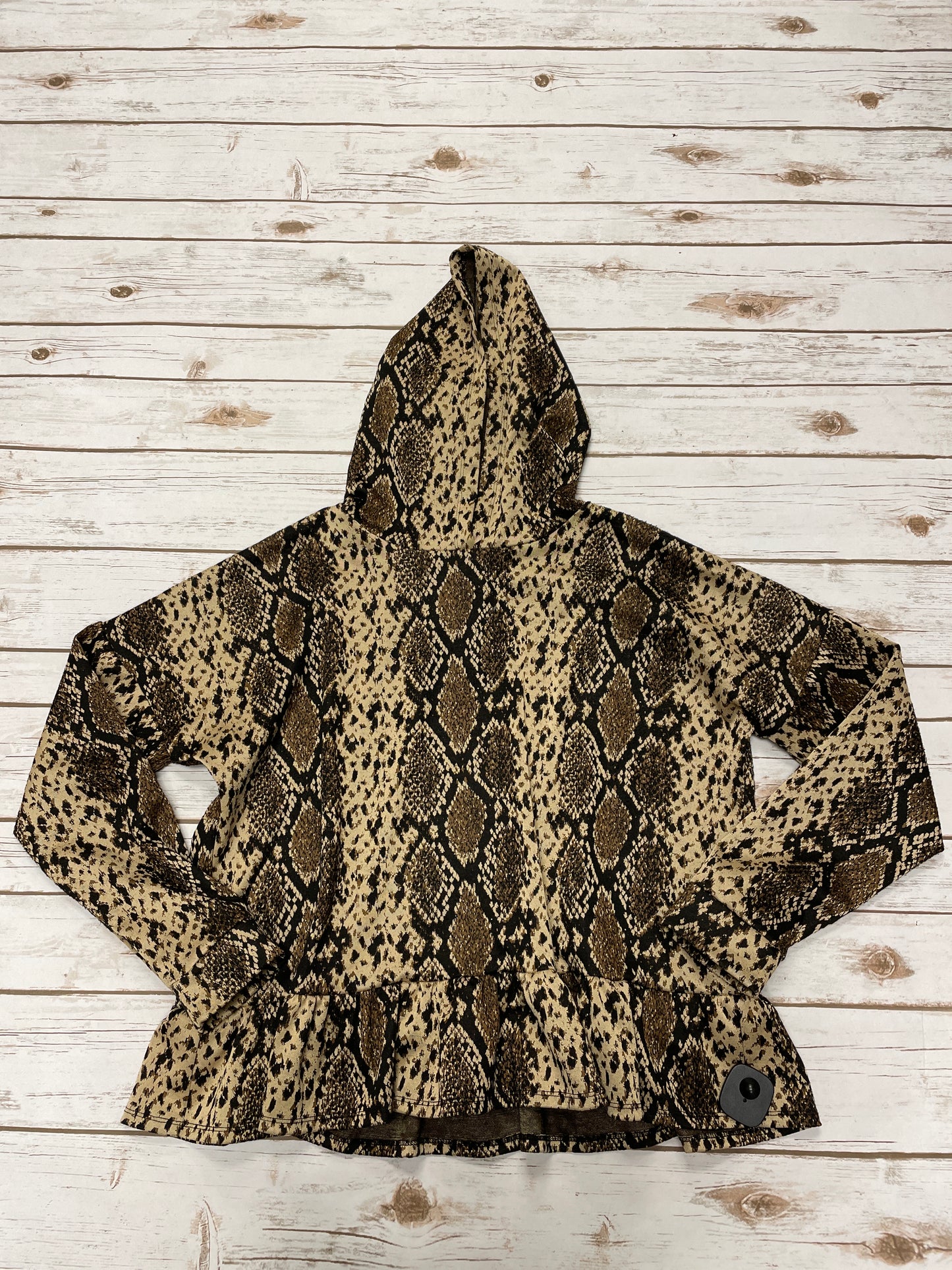 Sweatshirt Hoodie By Cme In Animal Print, Size: Xl